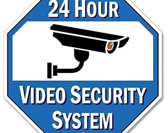 Basic safety digital camera indication Etsy image relating to Video Surveillance Signs Printable named Safety digicam signal Etsy